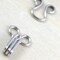 144 Sets Size 3 Silver Hook and Eye Closures for Heavy Garment Dress Corset Sewing